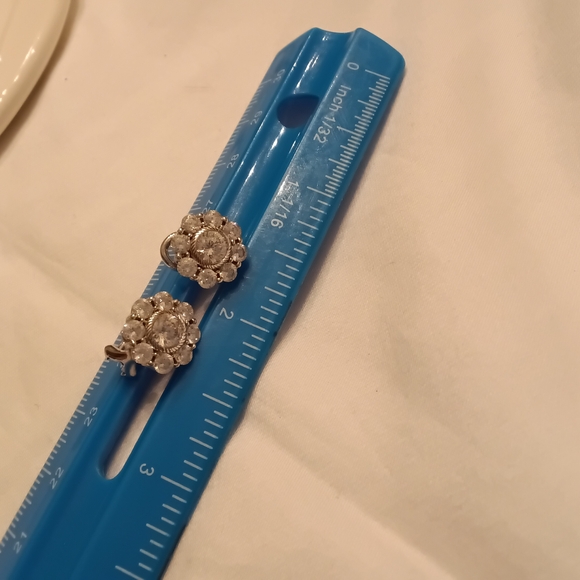 Judith Ripka 925 CZ Daisy Earrings - Picture 2 of 6